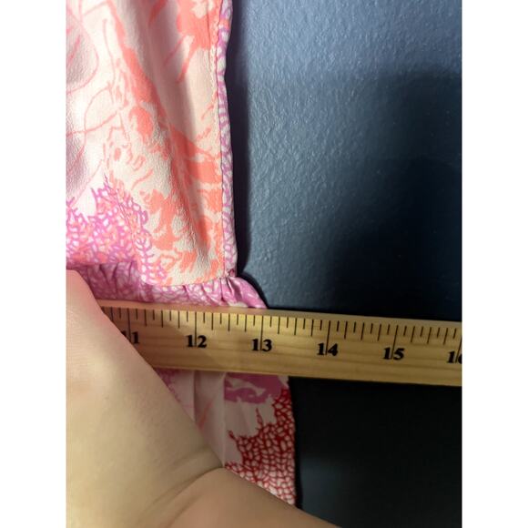 Roxy Short Dress Women's Size Small Bright Leaf Print Empire Waist Vacation - Picture 9 of 10